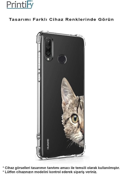 Samsung Galaxy A26 İle Uyumlu Catface Baskılı Şeffaf Köşe Korumalı Antişok Kılıf