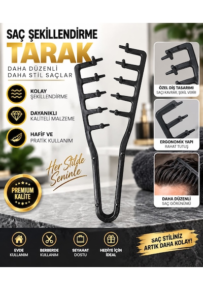Hacimli Ve Dalgalı Saç Şekillendirici Tarak 4