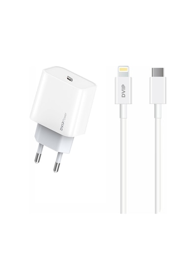 Dvıp N25 PD20W Quick Charger Type-C To Lightning Kablolu Şarj Cihazı