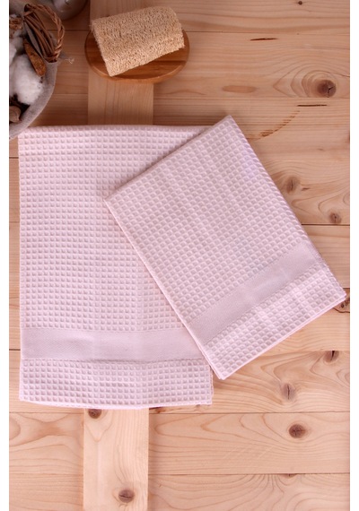 Baveno Çok Amaçlı Pike Havlu Seti 40 x 60 - 60 x 110 2'li Pembe
