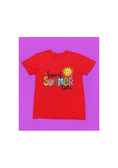 Magors Stıl-x Sweet Summer Baskılı Bisiklet Yaka %100 Pamuklu Kız Çocuk Tshırt Beyaz, Kırmızı, Sarı Kırmızı Magors Stıl-x Sweet Summer Baskılı Bisiklet Yaka %100 Pamuklu Kız Çocuk Tshırt Beyaz, Kırmızı, Sarı Kırmızı