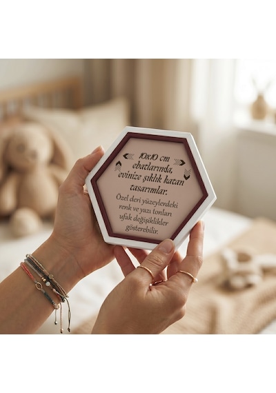 Aslan Figürlü Baba Temalı Dekoratif Obje, Babalar Günü İçin Anlamlı Ve Şık Hediye Alternatifi 10x10 Cm, Açık Kahve