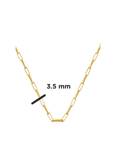 Ataç 14 Ayar Altın Zincir Kolye 3,5 Mm Enli 60 Cm.