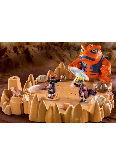 Playmobil Naruto Shippuden 70667 Naruto Vs Pain, Krater Taban Plakası Ve Dev Kurbağa Gamakichi İle H