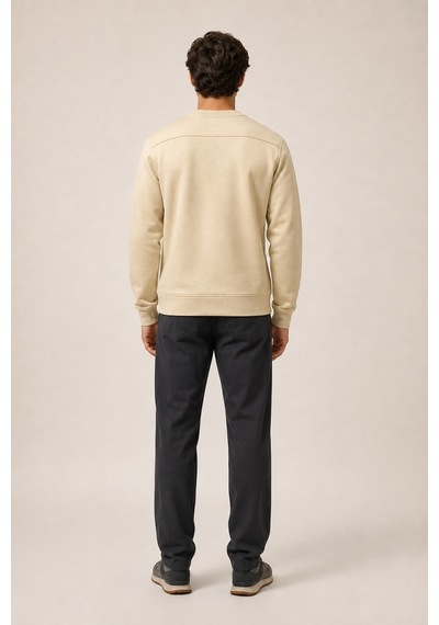 Redline Takes Bisiklet Yaka Kışlık Regular Fit Sweatshirt Bej