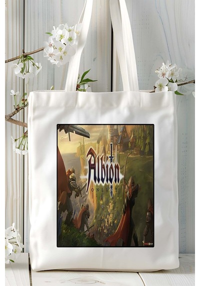 Art Hediye Albion Oyun Baskılı Omuz Çanta Kişiye Özel Model 4 Çok Renkli