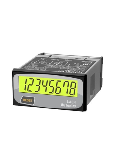 Autonics La8n-bn-l ,48x24mm Kontak Giriş Aydınlatmalı 8-hane Pilli Sayıcı