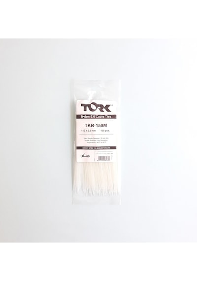 Tork Beyaz Kablo Bağı 2.5X150