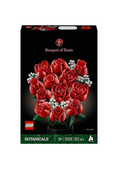 LEGO® Icons Gül Buketi 10328 - Yetiskinler için Koleksiyonluk ve Sergilenebilir Yaratici Çiçek Model Yapim Seti (822 Parça)