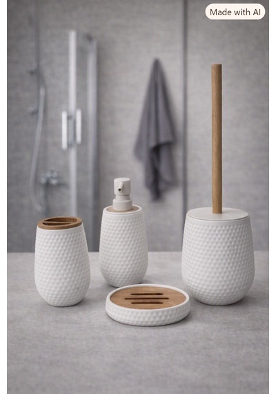 Aror 4 Parça Banyo Seti Krem
