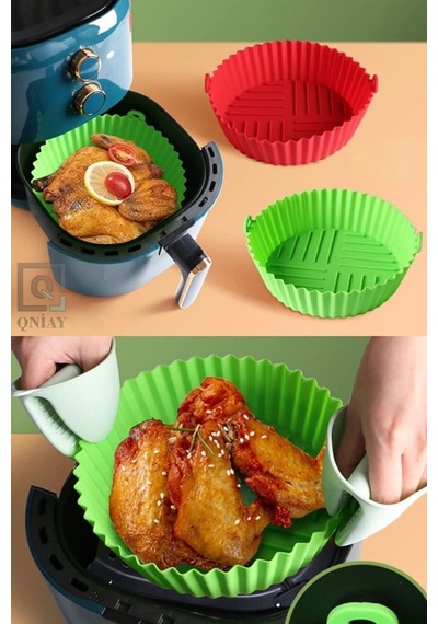 Airfryer Silikon Pişirme Kabı Hava Fritözü Kalıbı Airfryer Airfryer Airfryer Pişirme Kağıdı Silikonu Diğer