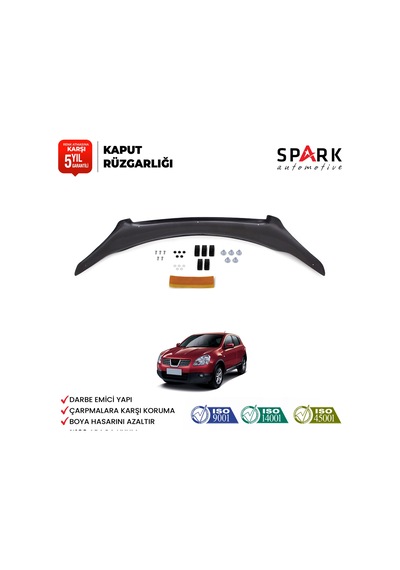 Nissan Qashqai 2007-2010 Yıl Aralığı Uyumlu Kaput Rüzgarlığı 3mm