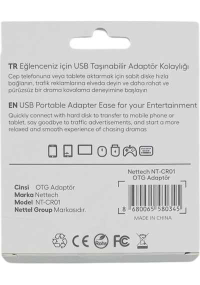 Nettech Nt-cr01 Usb Ve Type-c Sd Kart Okuyucu - Gri Diğer