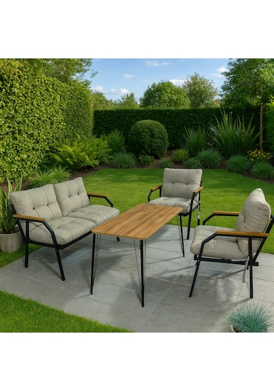 Ard & Garden Milas 211 Masalı Gri Fermuarlı Bahçe Balkon Takımı, Cafe, Salon - Metal Kanepe Koltuk Takımı Gri Ard & Garden Milas 211 Masalı Gri Fermuarlı Bahçe Balkon Takımı, Cafe, Salon - Metal Kanepe Koltuk Takımı Gri