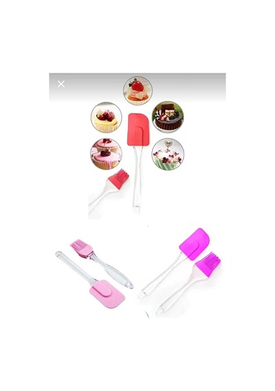 2'li Silikon Spatula Fırça Seti, Pasta Spatula Fırça Set, Mutfak Silikon Yumurta Sürme Fırçası Silik Diğer