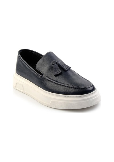 Bambi Lacivert Leather Erkek Loafer Ayakkabı E01080107603 Lacivert