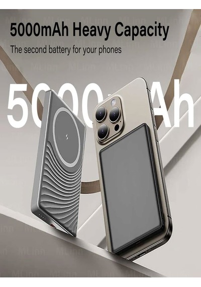 FP14 5000 mAh 20 W USB-C Led Işıklı Wireless Slim Taşınabilir Powerbank