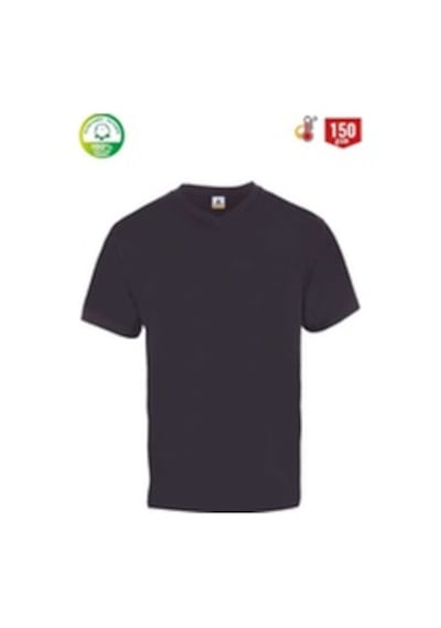 Myform 8129 Comfort V Yaka Supreme T-shırt - Siyah Çok Renkli