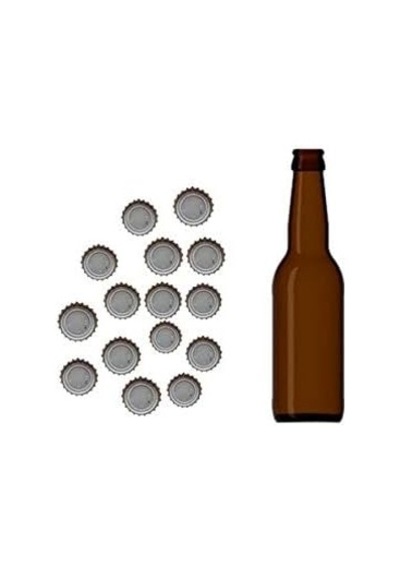 16 Adet 330cc Bal Rengi Cam Şişe Ve Gazoz Kapak Bira Meşrubat Domates Şişesi 261933 Diğer