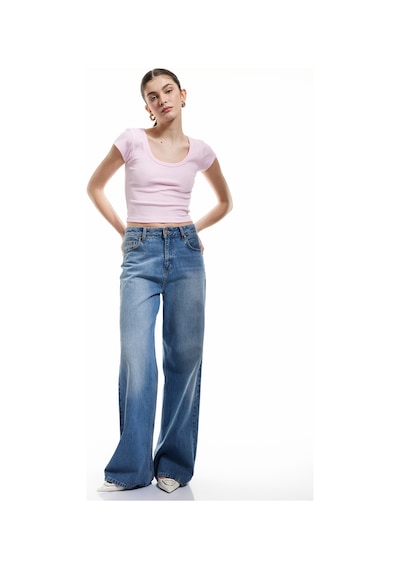 Koton Pamuklu Slim Fit Kısa Kollu Bisiklet Yaka Tişört Pembe 5sak50240ek Gül