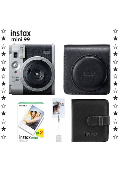Instax Mini 99 Şipşak Fotoğraf Makinesi + Deri Çanta + Albüm + Kıskaç + 20 Adet Film