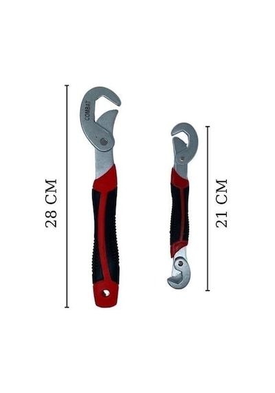 Çok Fonksiyonlu Ergonomik Ayarlanabilir Büyük Küçük Akıllı Pense Anahtar 2li Set Çok Renkli