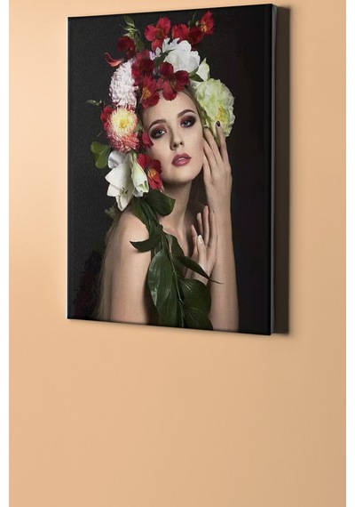 Webstyle Sayılarla Boyama Seti Kasnaklı Çiçek Saçlı Kadın 5 60 X 75 Cm