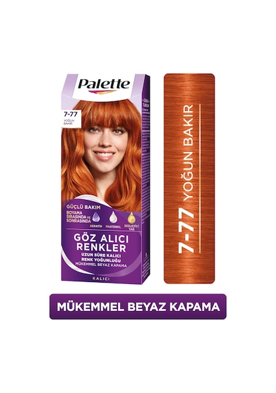 Palette Göz Alıcı Renkler Saç Boyası 7 - 77 Yoğun Bakır (534487989)