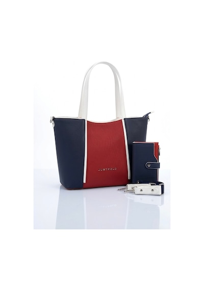 Just Polo Kadın Orijinal Büyük Boy Lüks El & Omuz Çantası Ve Cüzdanı Shopper 27 X 33 Cm Tommy Kombin