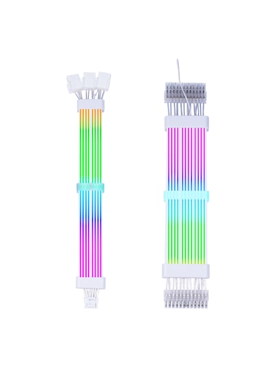 Zoko 1x24 Pin / 1x16 Pin Argb Aydınlatmalı Sleeved Kablo Seti