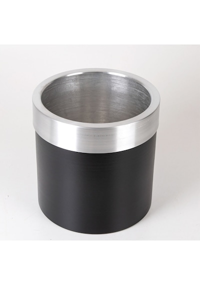Rüzgar Yapay Çiçekçilik 22x22 Metal Saksı Siyah Gümüş