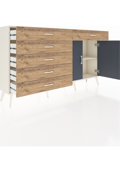 Arges Konsol Tek Raflı 6 Çekmeceli 2 Kapaklı 176x30x99 Aytaşı-ant Aytaşı-antrasit/çam Arges Konsol Tek Raflı 6 Çekmeceli 2 Kapaklı 176x30x99 Aytaşı-ant Aytaşı-antrasit/çam