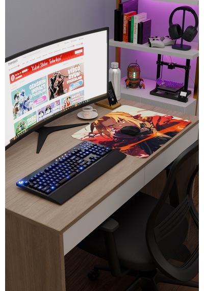 Fullmetal Alchemist Anime V2 - 48x40 Xl Gaming Kauçuk Kaymaz Taban Mouse Pad Fare Altlığı