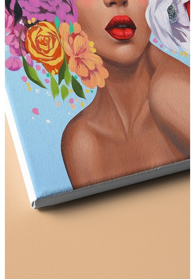 Webstyle Sayılarla Boyama Seti Kasnaklı Çiçek Saçlı Kadın 50 X 65 Cm