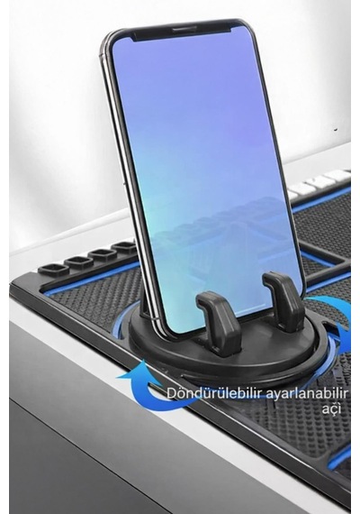 Araç İçi Kaymaz Telefon Tutucu Mat Torpido Organizer Kaydırmaz Silikon Dashboard Standı