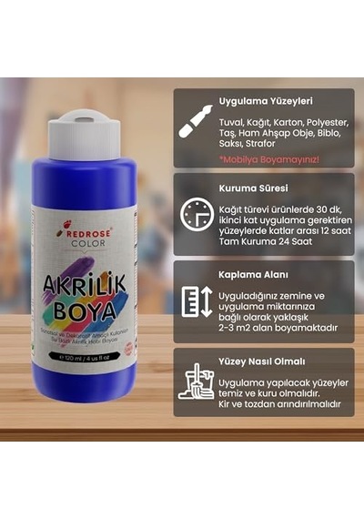 Mavi Akrilik Boya 120 Ml 0000 Clear