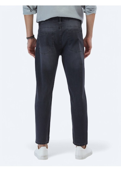 Kip Antrasit Slim Fit Denim Pamuk Karışımlı Pantolon Antrasit
