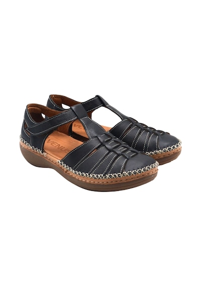 Kadın Comfort Deri Sandalet Siyah 25190247y Siyah