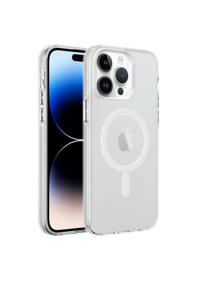 Apple Uyumlu iPhone 14 Pro Kılıf Zore Magsafe Şarj Özellikli Buzlu Transparan C-pro Sert Kapak