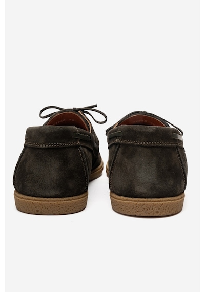 Marcomen Erkek Bağcıklı Düz Taban Loafer Ayakkabı Gerçek Deri Mc 21381 Haki