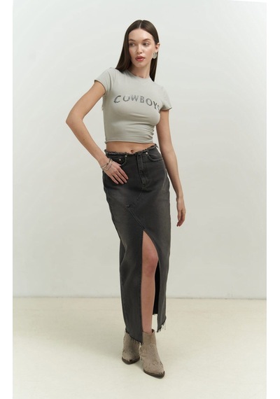 Mai Collection Mai Studios Co. Cowboys Duman Penye Crop