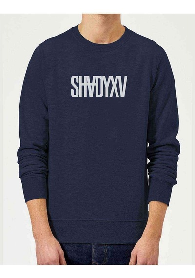 Shady Xv Classic Baskılı Indigo Mavi Lacivert Erkek Örme Sweat