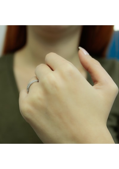 Lova 0,39 Karat Pırlanta Yarımtur Yüzük - 1030155