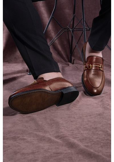 Ancora Hakiki Deri Erkek Klasik Ayakkabı, Loafer Klasik Ayakkabı, Makosen Ayakkabı