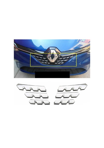 Renault Clio 5 Hb Krom Ön Panjur 6 Prç. 2019 Ve Üzeri P.çelik