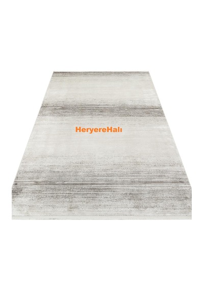 Roma Rm 01 Cream Grey Viskon Ve Polyester İle Üretilen Şık Salon Halısı Krem - Gri