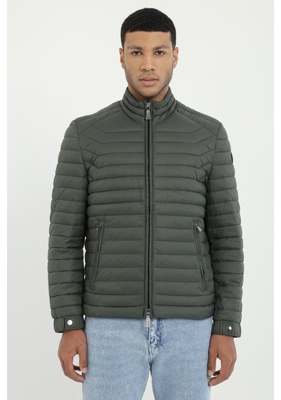 Dufy Erkek Slim Fit Kapüşonlu Haki Mont-25359