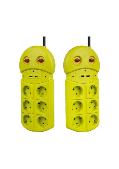 Vea Ve-970usb Akım Korumalı Grup Priz 6'lı 2 Usb Girişli 1.5 Metre 2 Anahtarlı 1,5 m