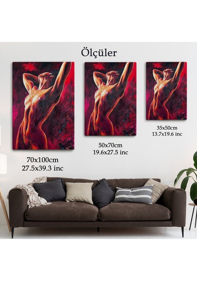 Dans Eden Çıplak Kadın Dekoratif Duvar Tablosu-6399
