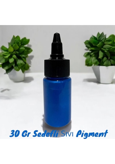 Epoksi Bazlı Mavi Parlak Sıvı Sedefli Pigment 30 Gr Hobi,sanat,ahşap,magnet İçin